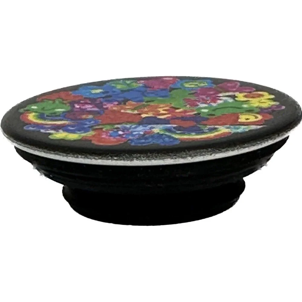 PopSockets PopGrip Phone Grip &‎ Stand Swappable Sticker Dump Black Frog Flower